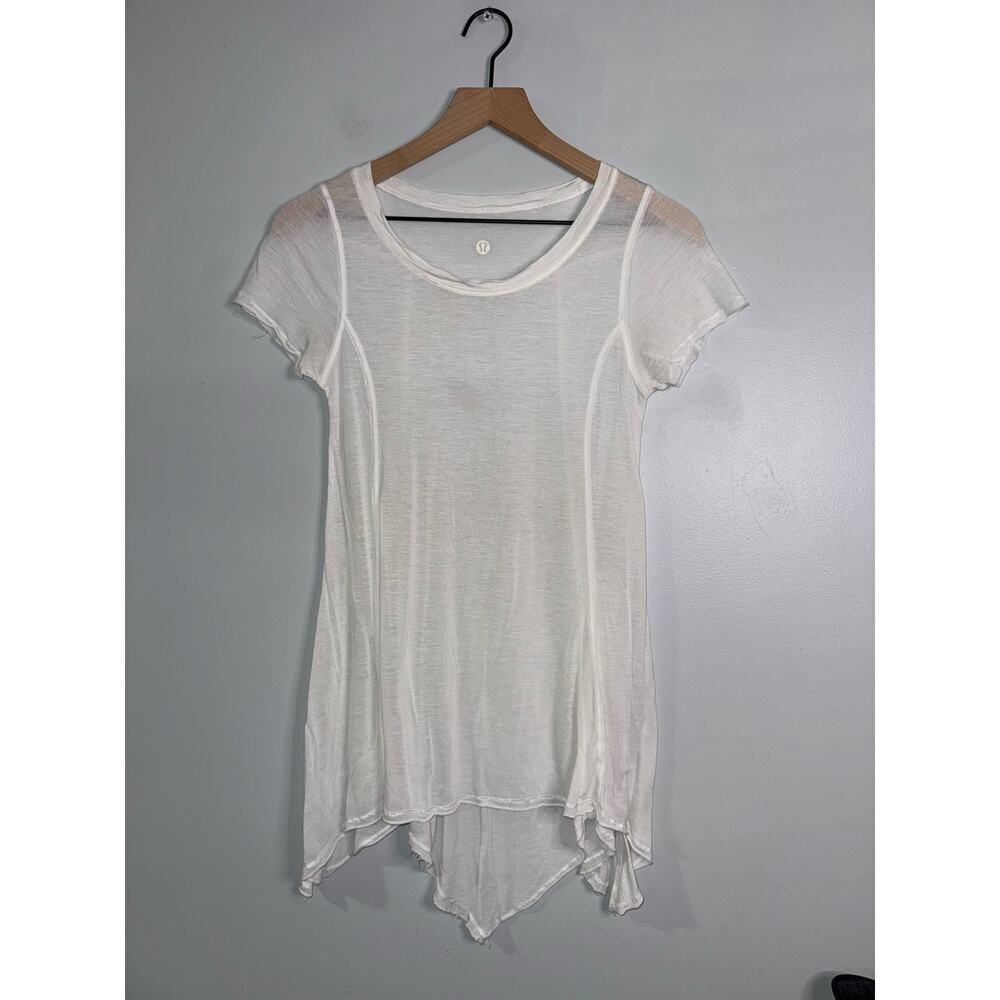 Lululemon Full Expression Short Sleeve Tee size 4 in white - Picture 3 of 5